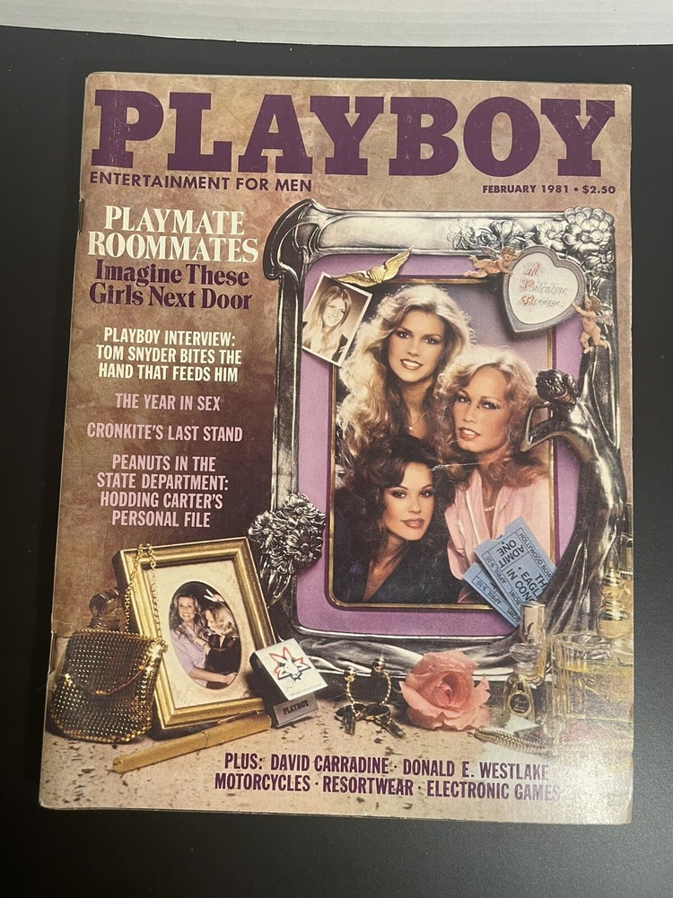Playboy-February 1981-Playmate Roommates-Tom Snyder Interview-Complete Magazine