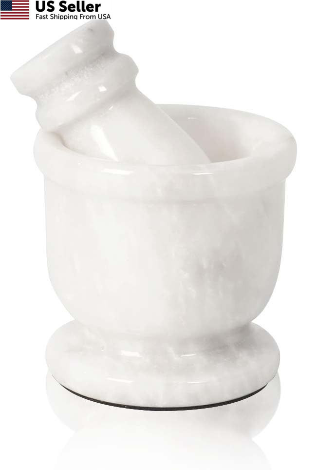 Radicaln Marble Mortar and Pestle Set White 2.5