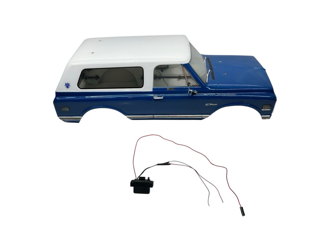 Traxxas TRX-4 1972 Chevrolet Blazer Blue & White Body W Light Kit #16369