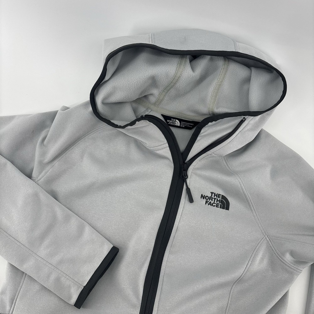 THE NORTH FACE ARCATA HOODIE WOMEN'S SIZE MEDIUM FULL ZIP LUNAR ICE GRAY