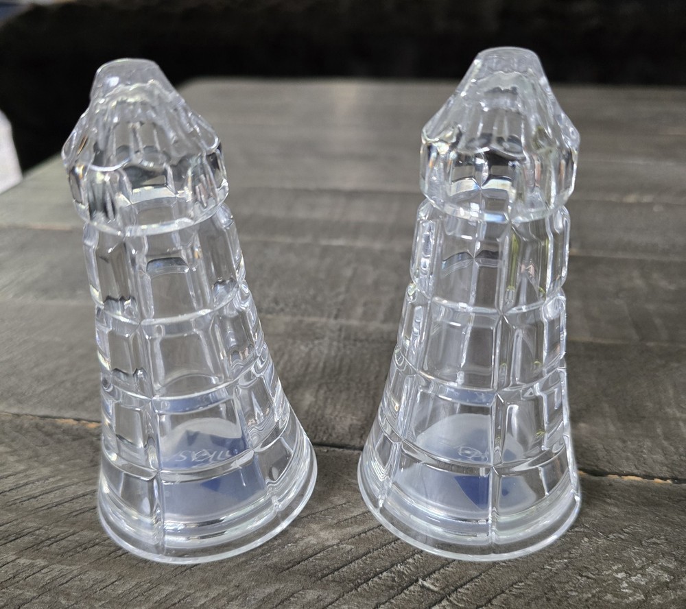 Madison Avenue Full Lead Crystal Salt and Pepper Shakers NEW