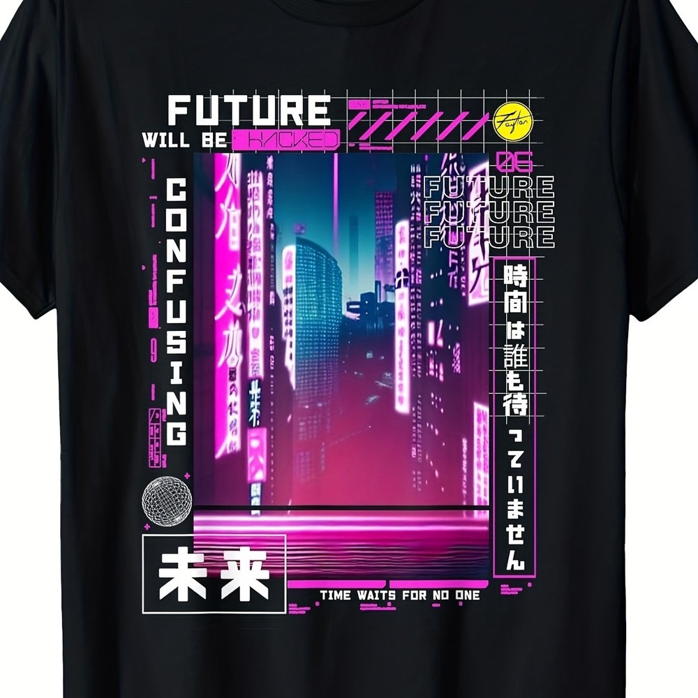 Tokyo Cyberpunk Vaporwave T Shirt Neon Japanese Retro Graphic Streetwear Tee