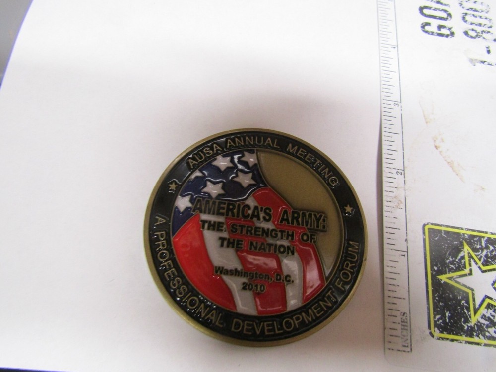 CHALLENGE COIN ORIGINAL OLDER AUSA ANNUAL MEETING WASHINGTON DC 2010 AMERICA'S A