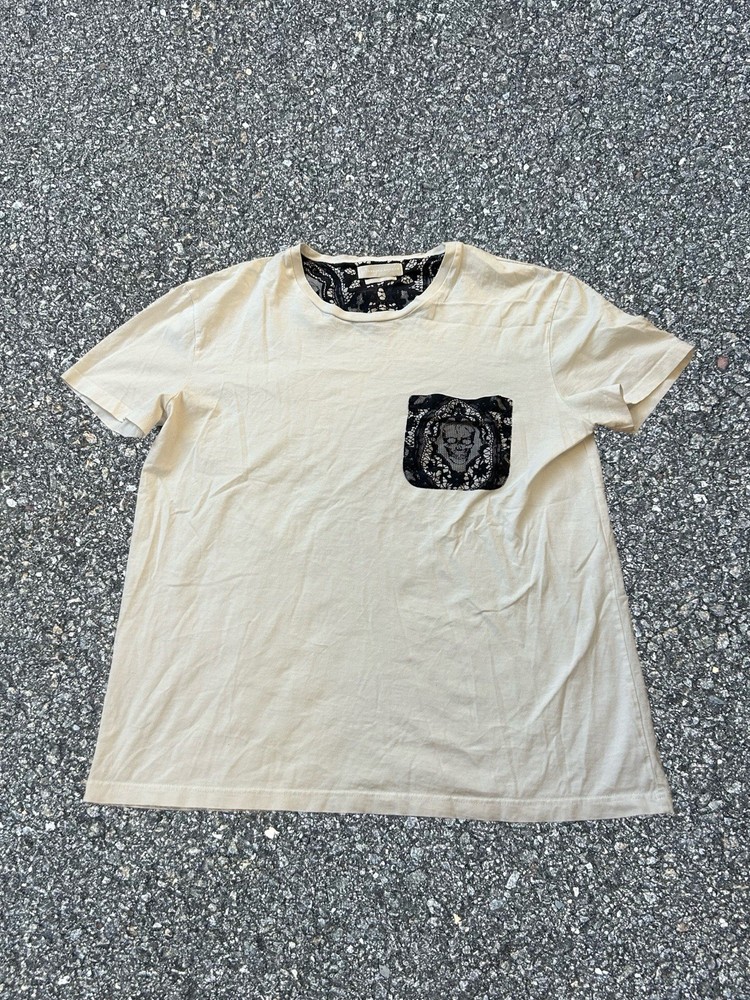 Alexander McQueen Skull Graphic Pocket T Shirt Medium Made In Italy