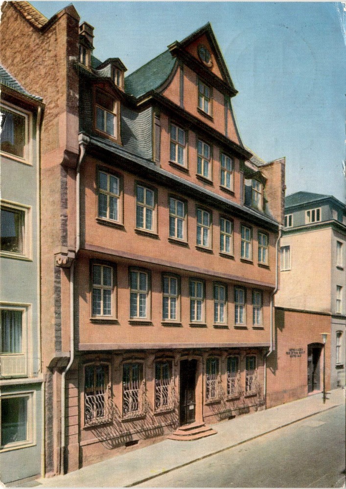 Goethehaus, Frankfurt am Main, Germany, Johann Wolfgang von Goethe, Postcard