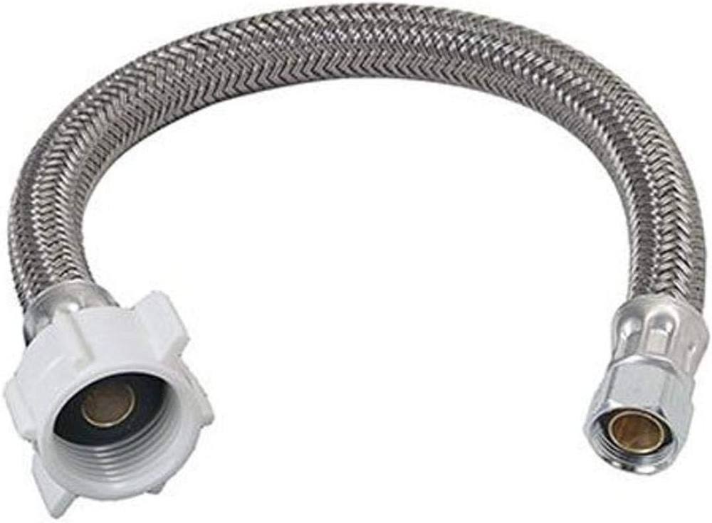 3/8 C x 7/8 BC x 12 L Flexible Toilet Water Supply Connector
