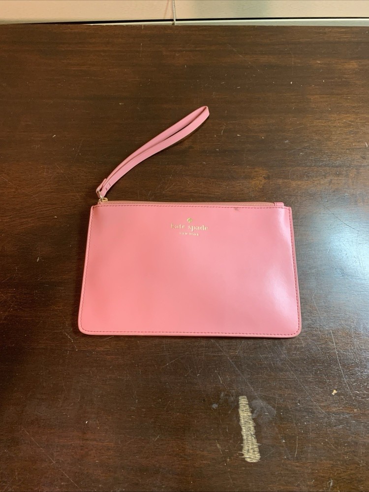 KATE SPADE New York Madison Wristlet Slim Wallet Salmon Leather