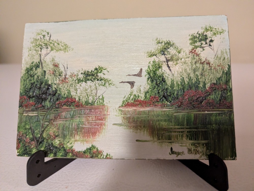 Miniature Oil Painting On Masonite 6