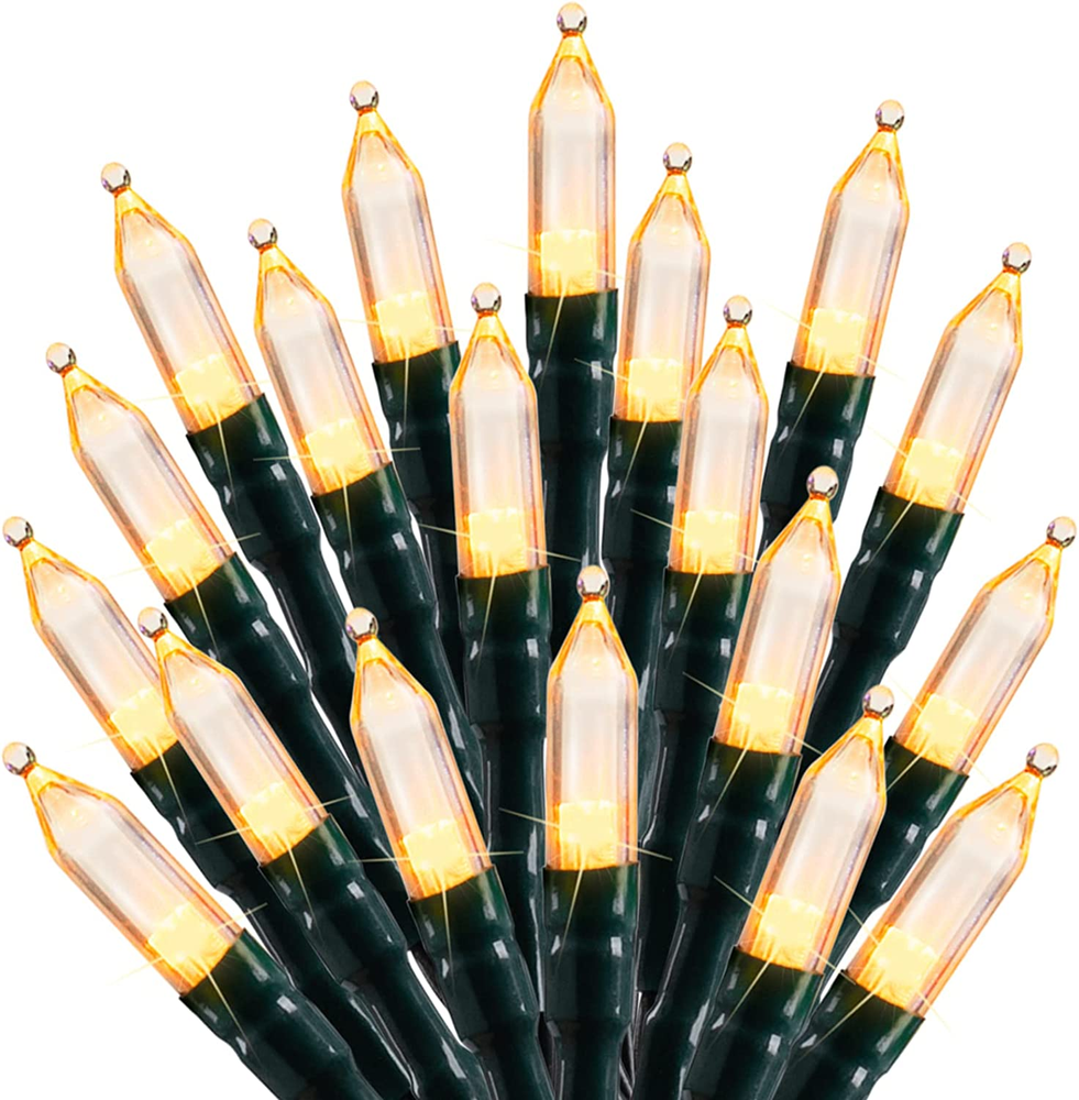 LED Christmas Mini Lights, 75 Feet 200 LED Clear Bulbs String Lights with 8 Ligh