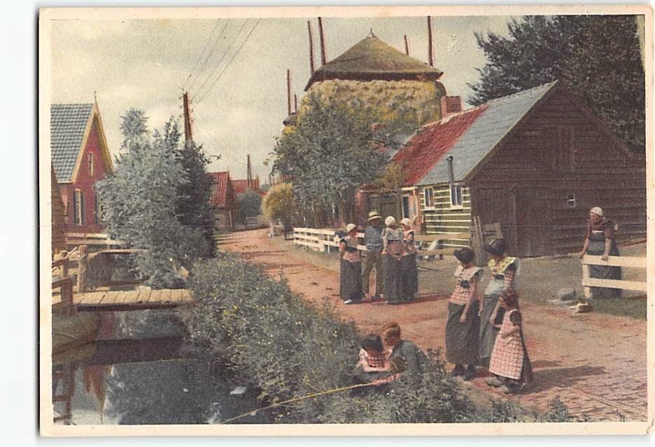 Postcard Scene in Spakenburg Netherlands