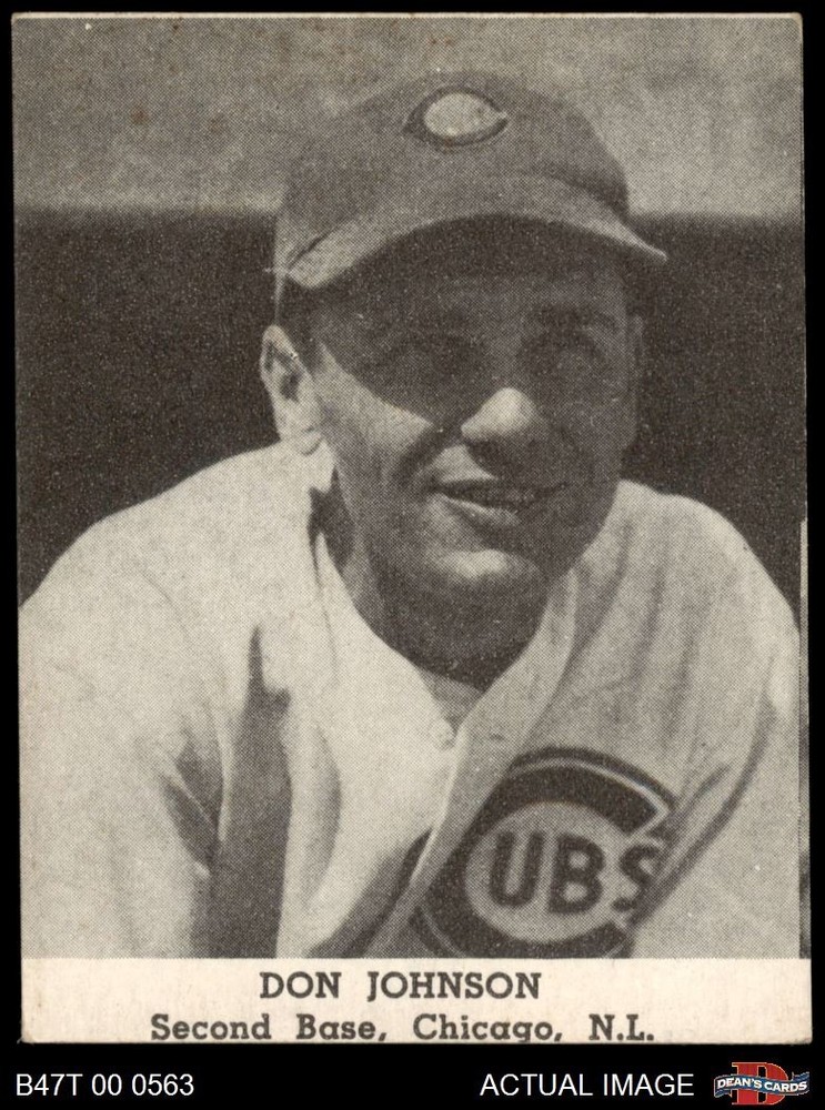 1947 Tip Top Bread Don Johnson Cubs 5 - EX