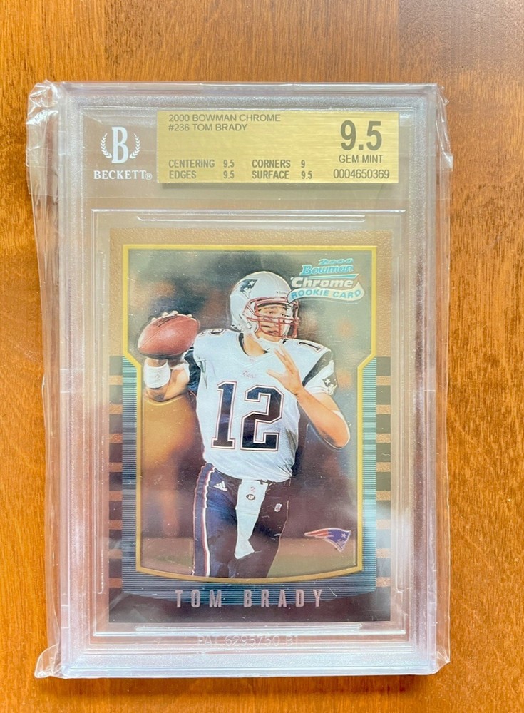 2000 Bowman Chrome Tom Brady (RC) BGS 9.5