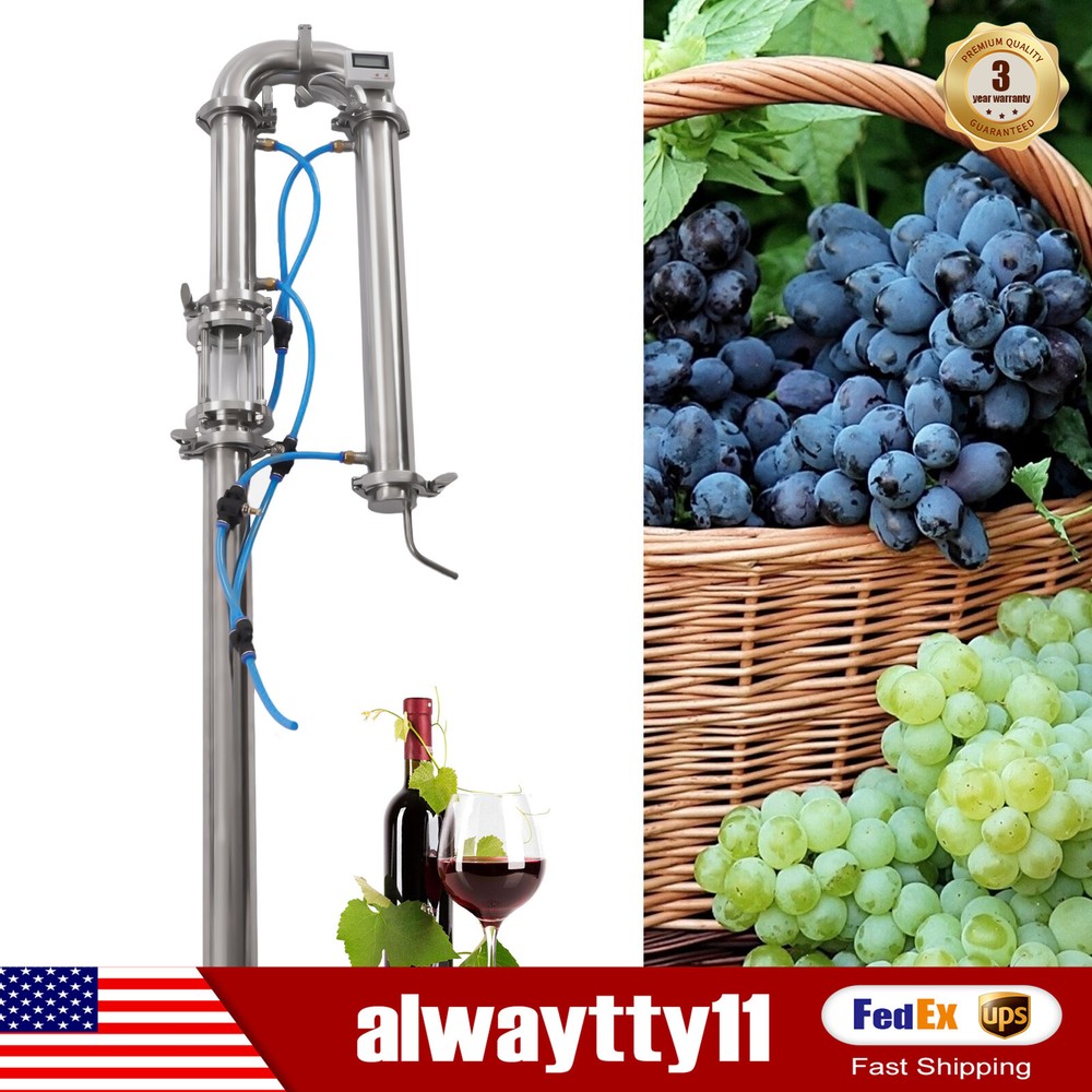 2 inch Stainless Still Moonshine Reflux Distilling Column Brew Wine Making Tool