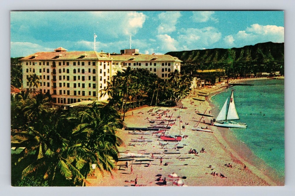 Waikiki HI-Hawaii, Moana Hotel, Advertising, Antique Vintage Souvenir Postcard