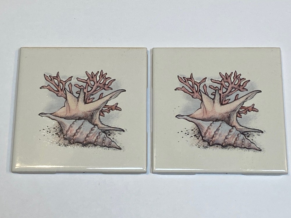 Seashell Conch Shell Decor Tile Single 4.25