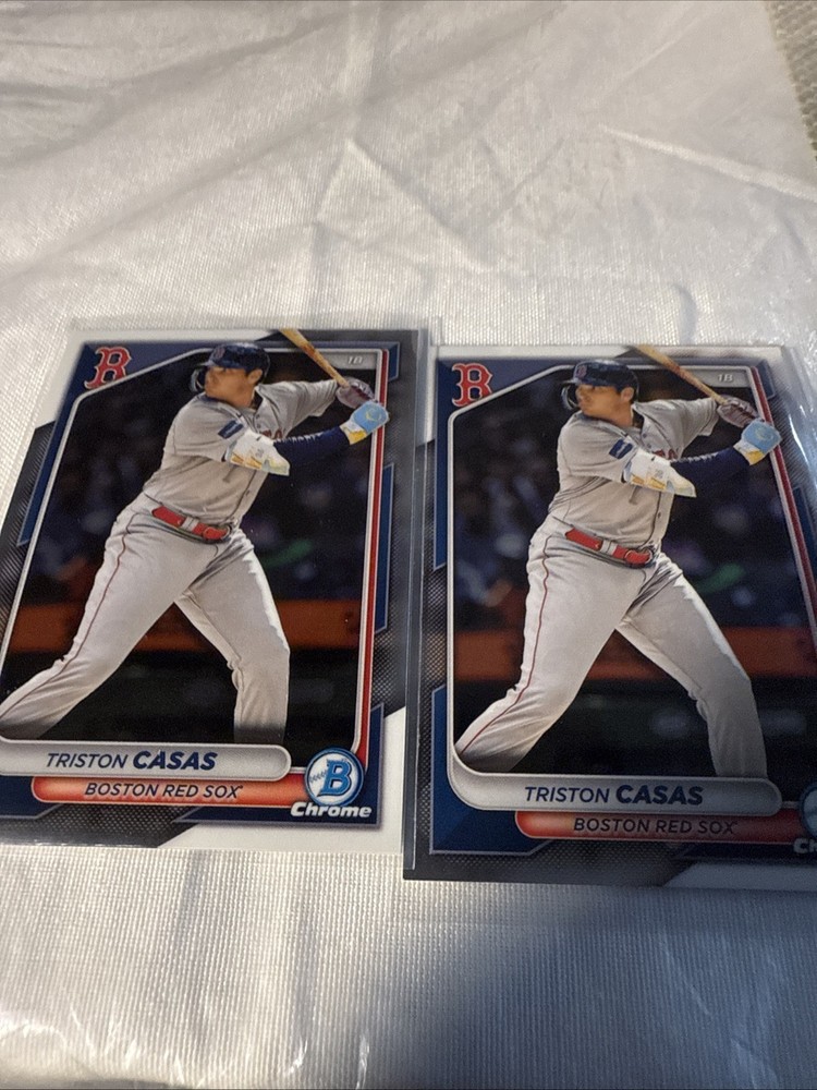2024 Bowman Chrome Triston Casas Boston Red Sox #8  2  Card Lot