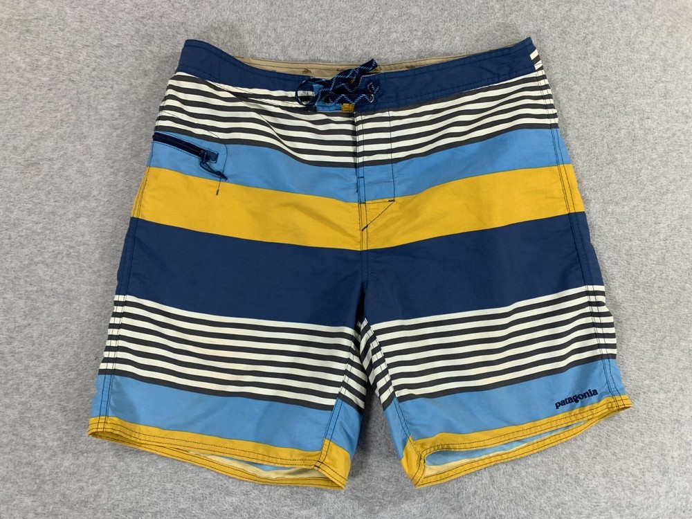 Patagonia Wavefarer Striped Swim Surf SUP Board Shorts (Men's 36)