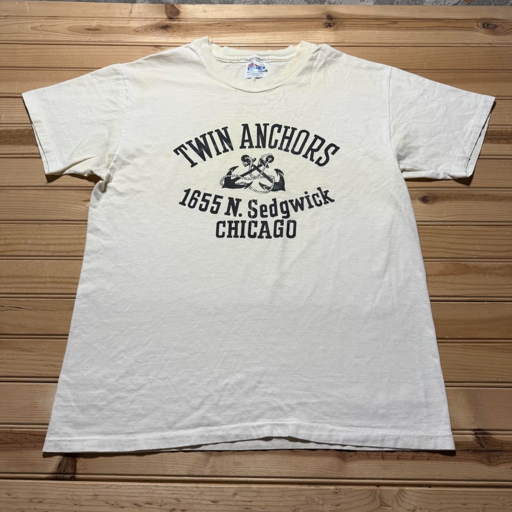 Vintage 90s Twin Anchors Chicago Positively No Dancing T-Shirt USA Made - Large