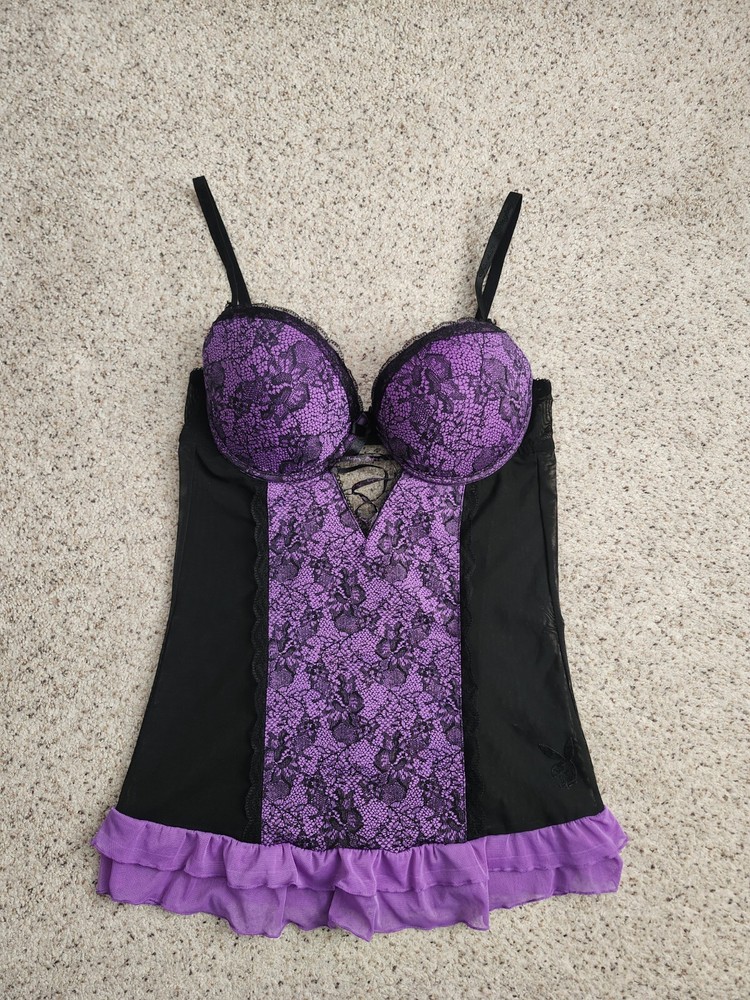 Playboy Sexy Lingerie Pushup Bra Size Large
