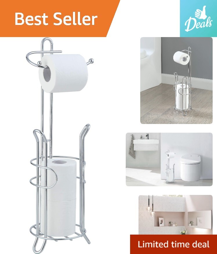 Heavy-Duty 3 Mega Roll Toilet Paper Holder with Storage-image