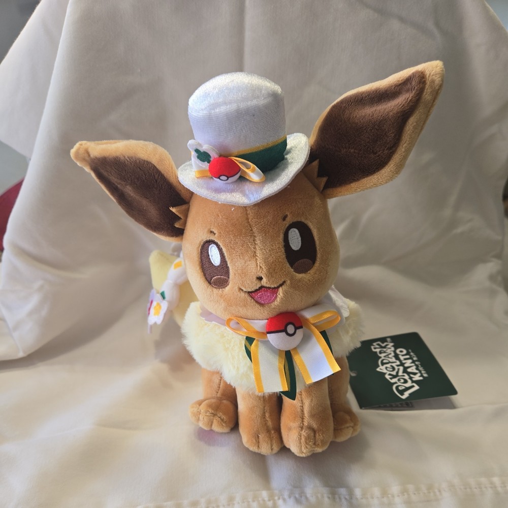 Pokepark Kanto 2026 Exclusive Eevee Plush Toy Carnival costume PokéPark JP