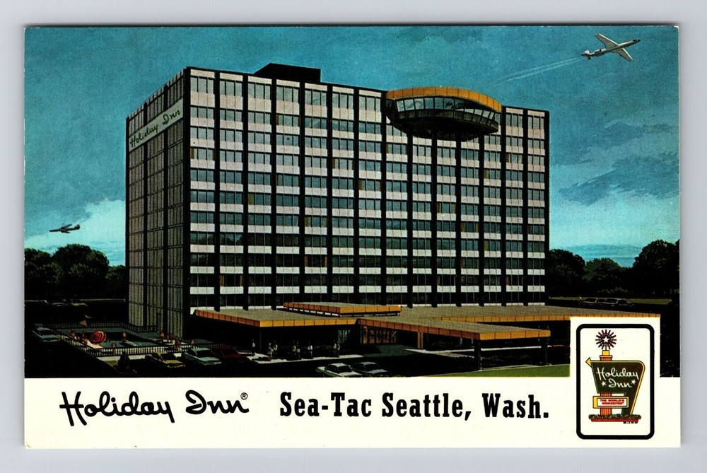 Seattle WA-Washington, Holiday Inn, Scenic Outside, Vintage Postcard