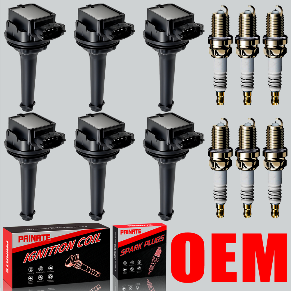 Volvo S80 XC90 2.9L UF341 6X OEM Ignition Coil & Iridium Spark Plug Set