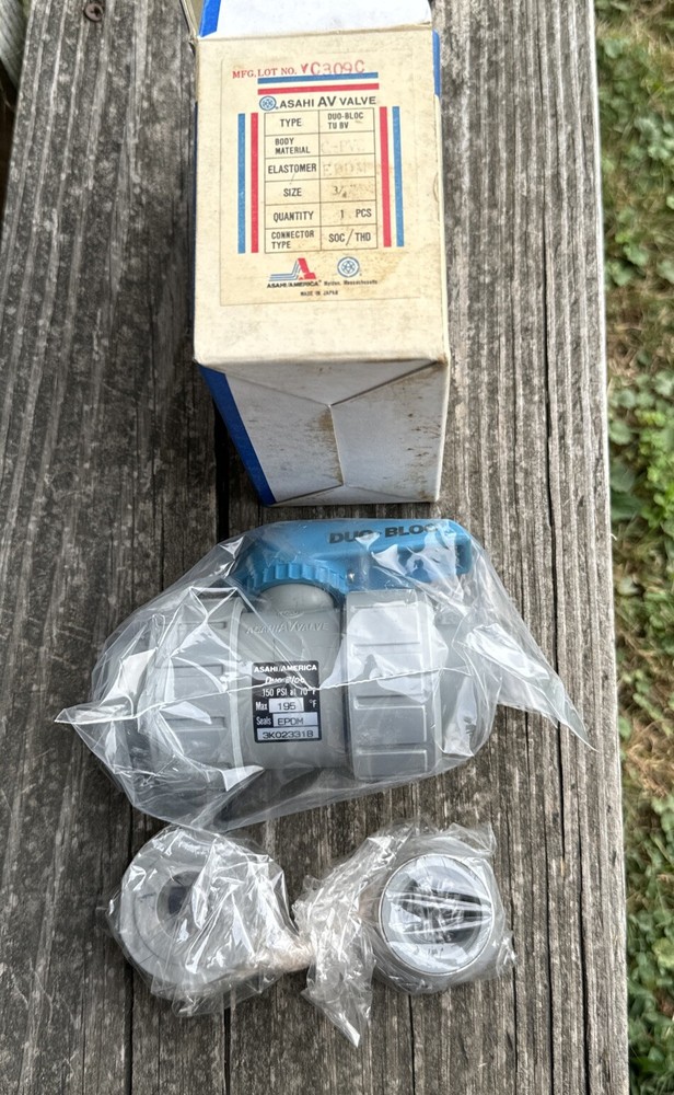 Asahi/America Duo-Bloc 3/4 Inch Ball Valve., Epdm Seals
