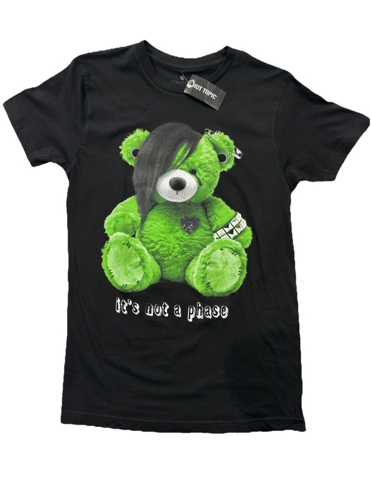 Hot Topic/Goodie Two Sleeves Graphic Goth Bear T-Shirt  Woman S
