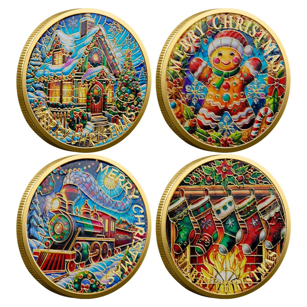 Christmas Commemorative Coin Metal Merry Christmas Collectible Gift Coin 1pcs