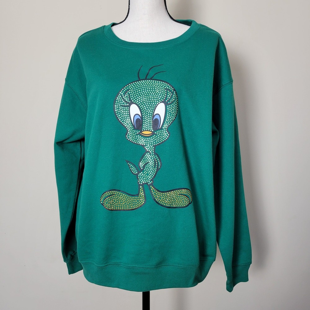 NWOT Looney Tunes Tweety Bird Studded Embellished Top Women's Jrs XXL 19