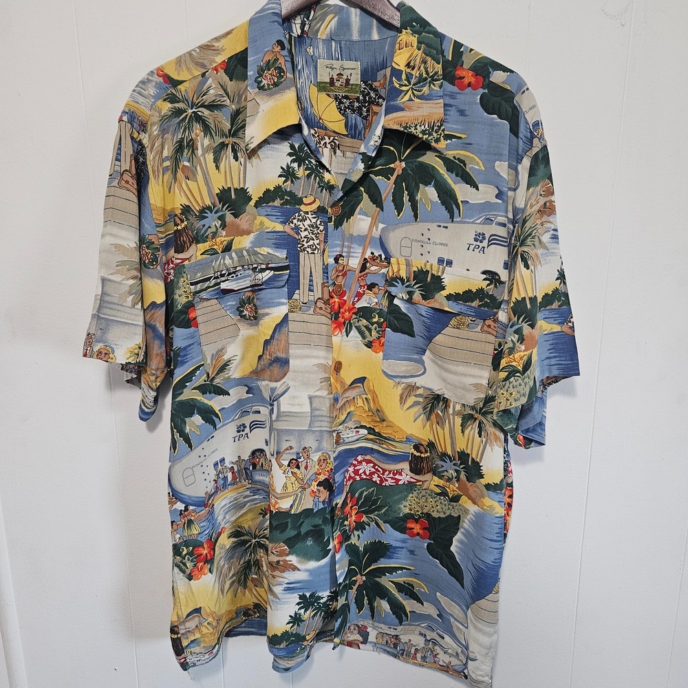 Vintage Reyn Spooner Hawaiian Traditionals Short Sleeve Button Men's Shirt XXL