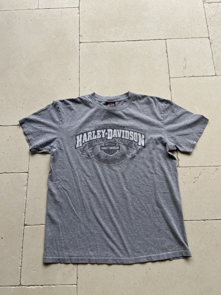 Harley Davidson Grey Las Vegas T Shirt Mens Size Large
