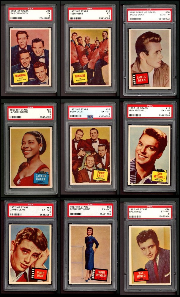1957 Topps Hit Stars Near Complete Set 87/88 Cards 5.5-EX+ Condition