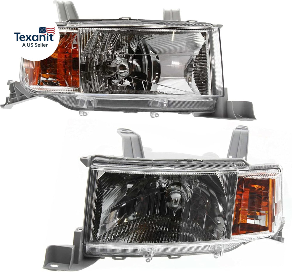 Headlight Assembly Pair Driver Passenger Side for Scion Xb Base 2004-2006 Haloge