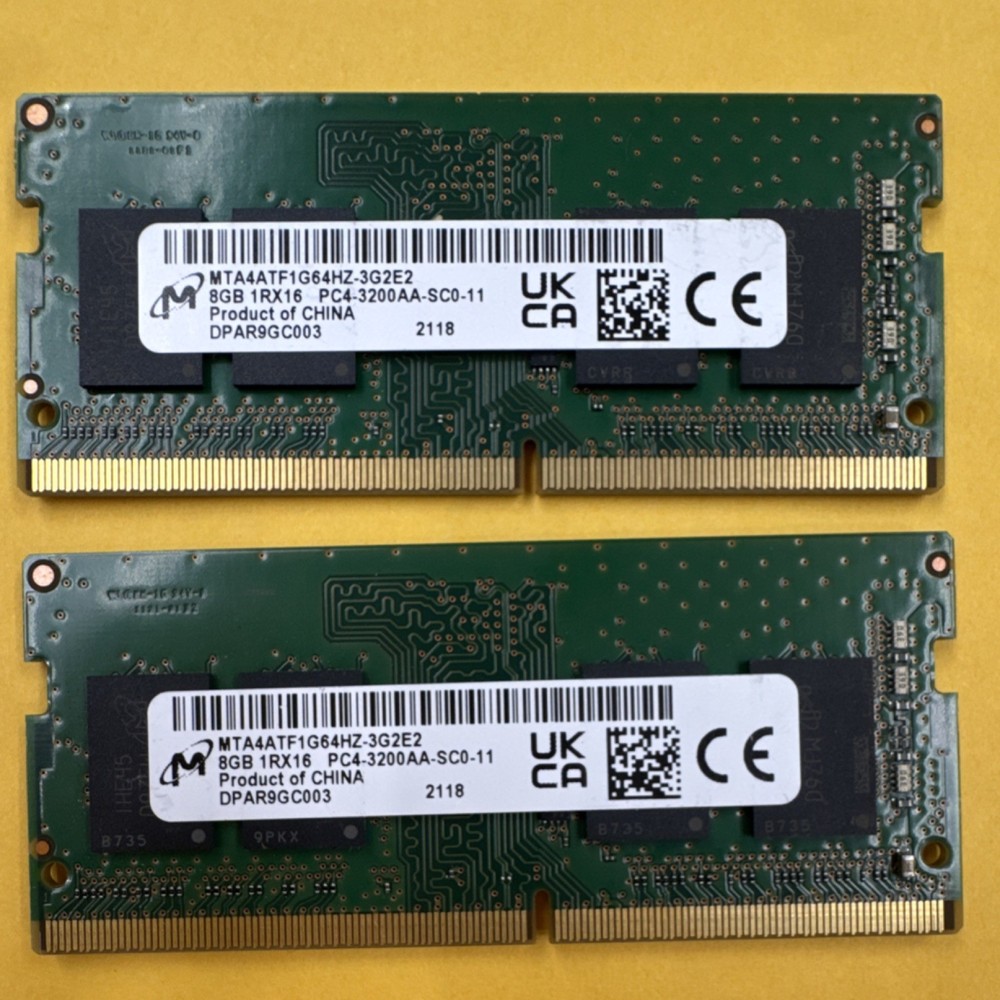 Micron 16GB (2x8GB) DDR4 PC4-3200AA-SC0-11 MTA4ATF1G64HZ-3G2E2 RAM 07