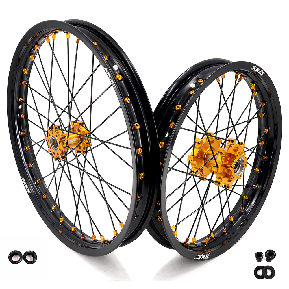 KKE 19/16 Spoked Wheels Rim Set Fit Surron Light Bee X 2019-2024 E-Bike CNC Gold