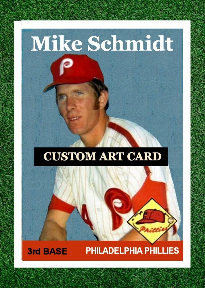 Mike Schmidt Philadelphia Phillies Art Baseball Card
