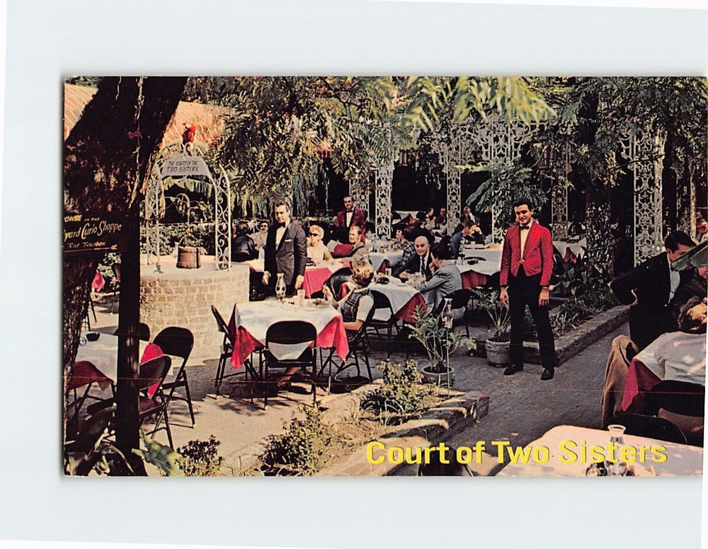 Postcard Dining in the Court of Two Sisters New Orleans Louisiana USA