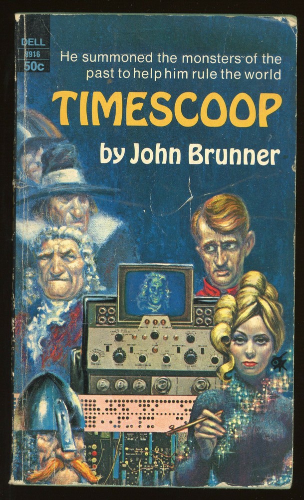 Fiction PB: TIMESCOOP by John Brunner. 1969. 1st prrinting. Dell 8918.