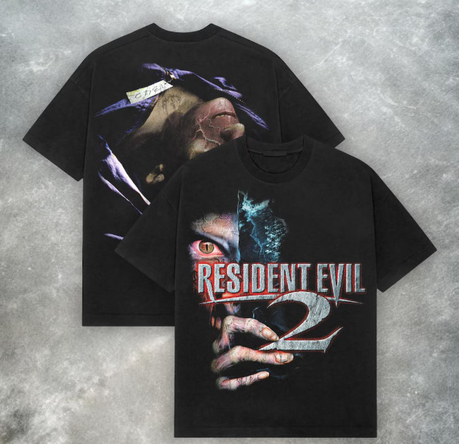 Resident Evil 2 PS2 Tee - Y2K Vintage Horror Game Shirt