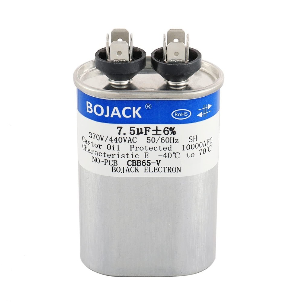 7.5uF 370V/440V CBB65 Oval Run Start Capacitor for AC Motors