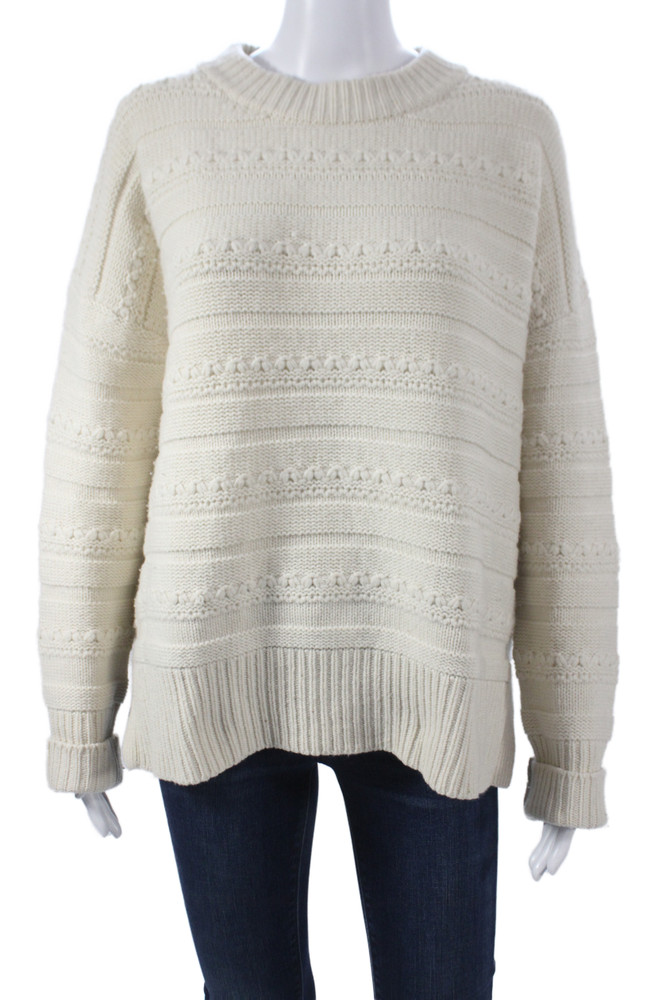 La Ligne Unisex Pullover Cashmere Sweater Beige Crew Neck Size SFree Shipping in US $100+ Orders | $6.95 Orders Below