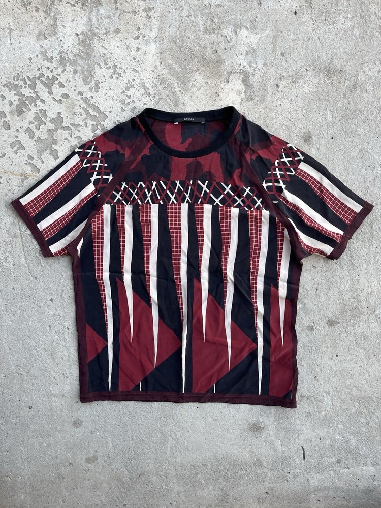 Gucci Frida Giannini Silk Abstract Print T-Shirt Tee-image