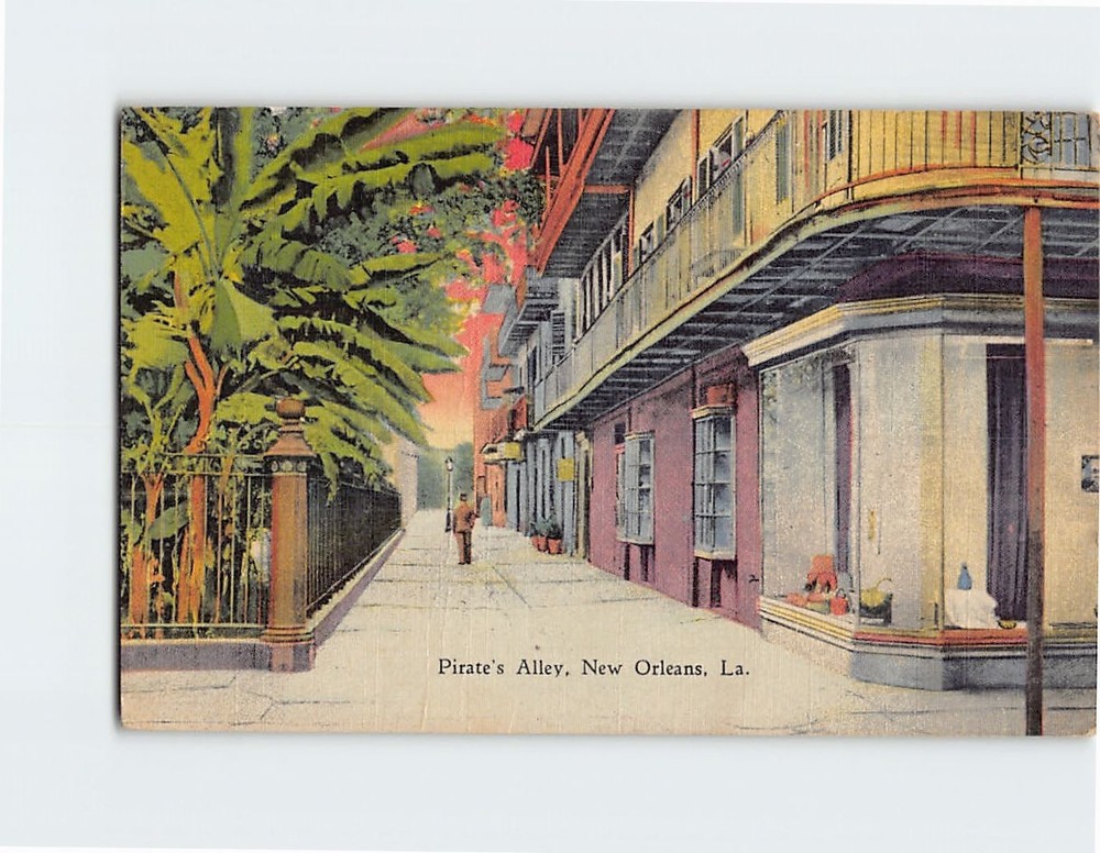 Postcard Pirate's Alley New Orleans Louisiana USA North America