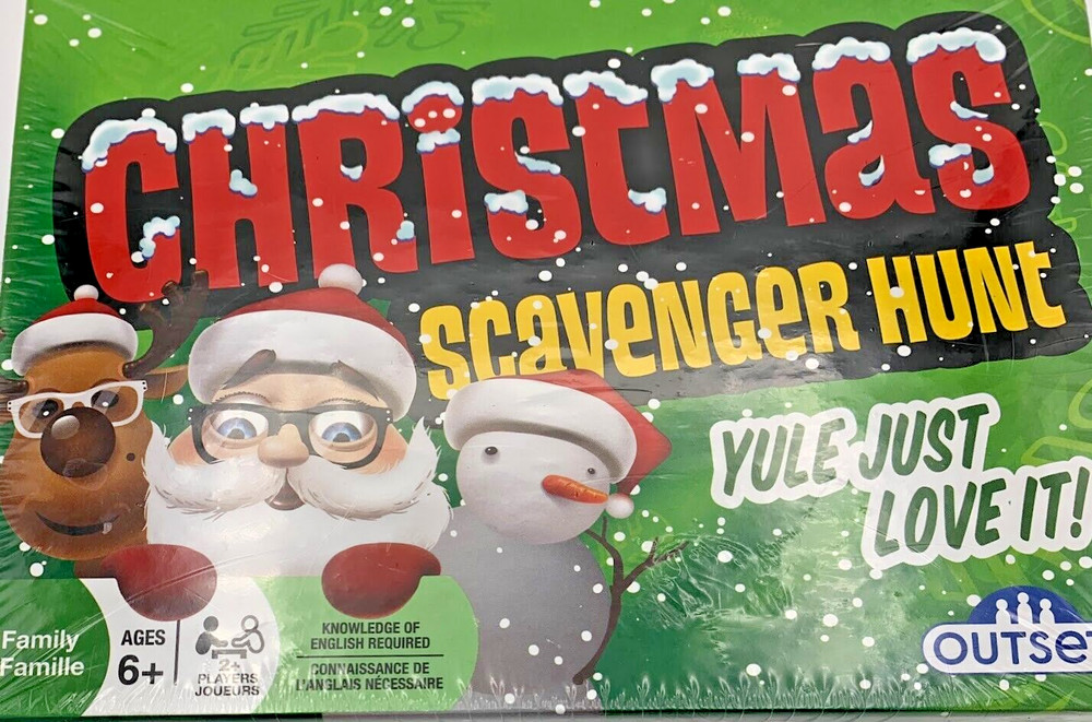 Christmas GAME Scavenger Hunt Outset Cards Family Kids 6+ Indoor Outdoor *Sealed