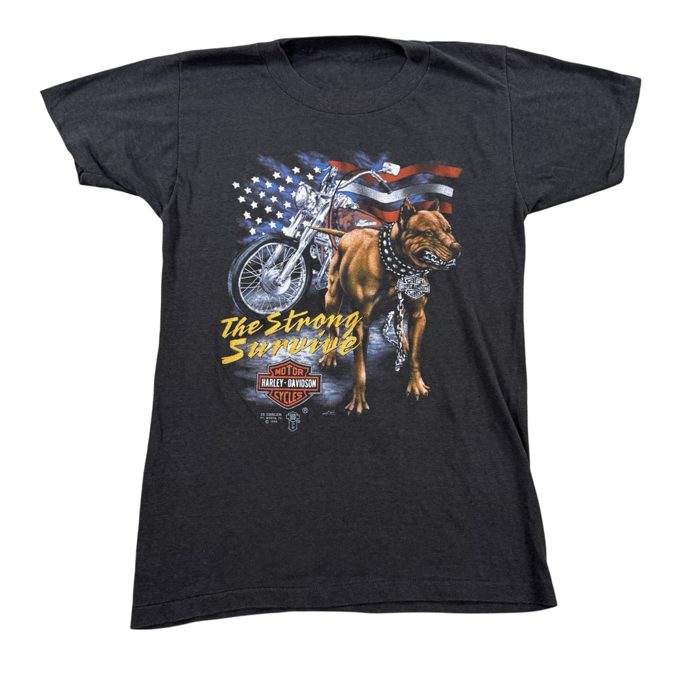 Extremely Rare Vintage 3D Emblem Harley Davidson T - Shirt All Size