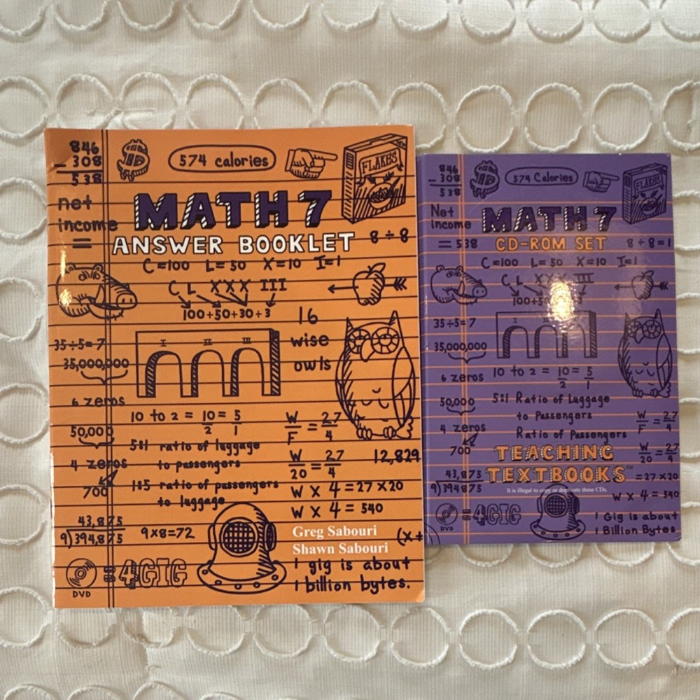 Teaching Textbooks Math 7 Set: Answer Booklet & CD-ROM, Sabouri