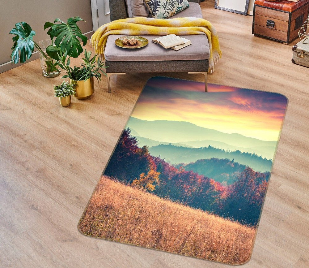 3D Mountain Forest ZHUC976 Game Non Slip Carpet Mat Photo Carpet Amy