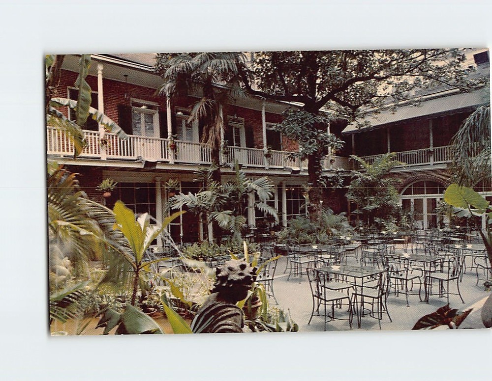 Postcard Patio of Brennan's French Restaurant New Orleans Louisiana USA